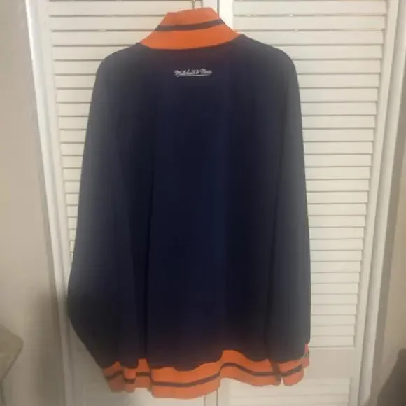 Mitchell & Ness Jacket Mens Large Syracuse Navy Orange Full Zip Track Collegiate - Picture 7 of 12